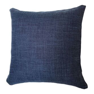 Coussin lin bleu marine