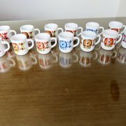 Series of 6 pop mobil coffee cups, Jean Charles Meunier 1970
