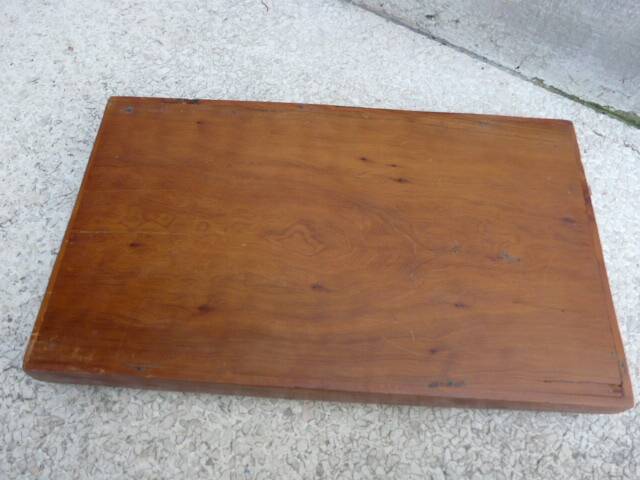 Ancien plateau de service marqueterie bois & nacre vintage