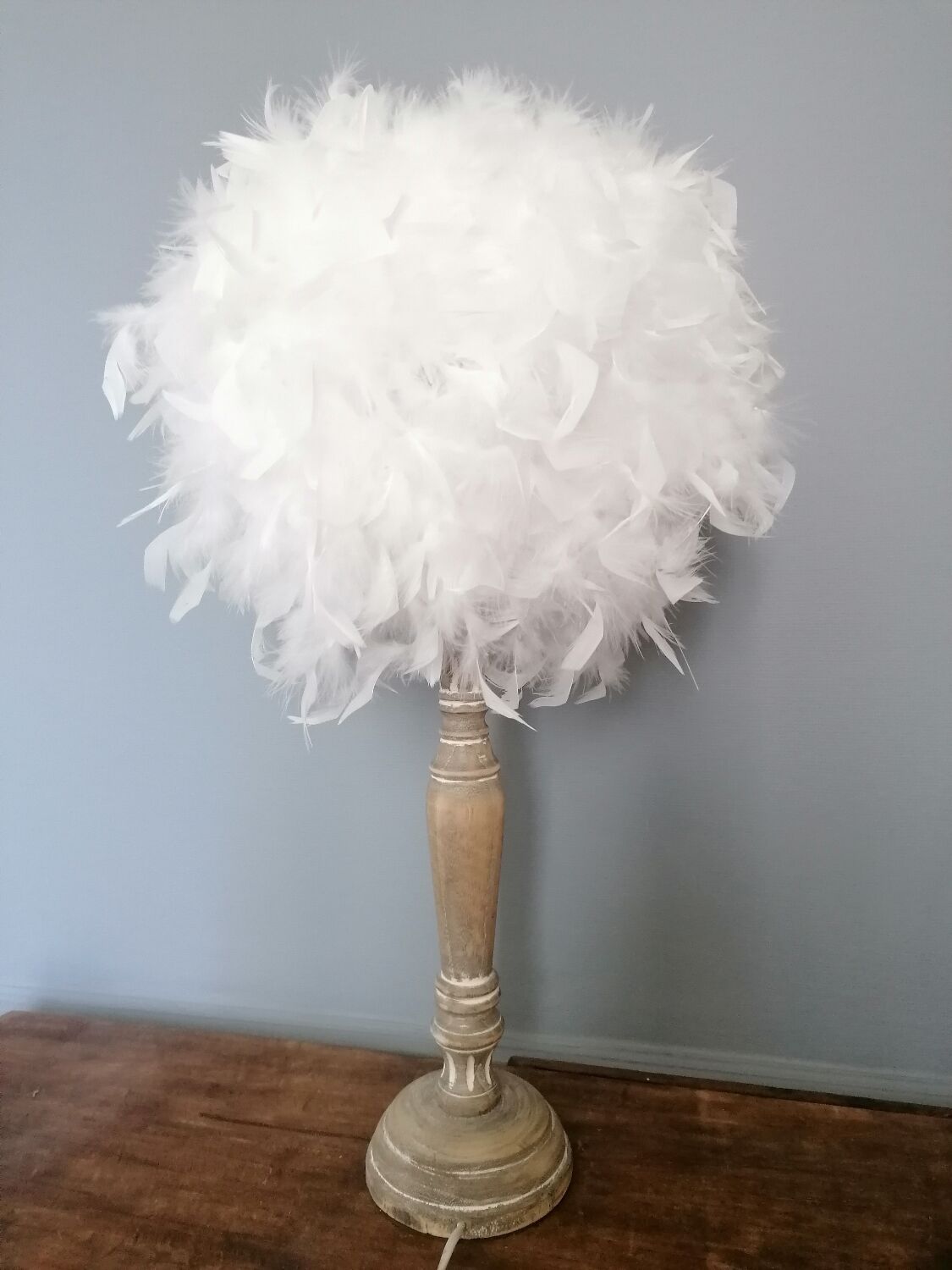 Lampe à plumes
