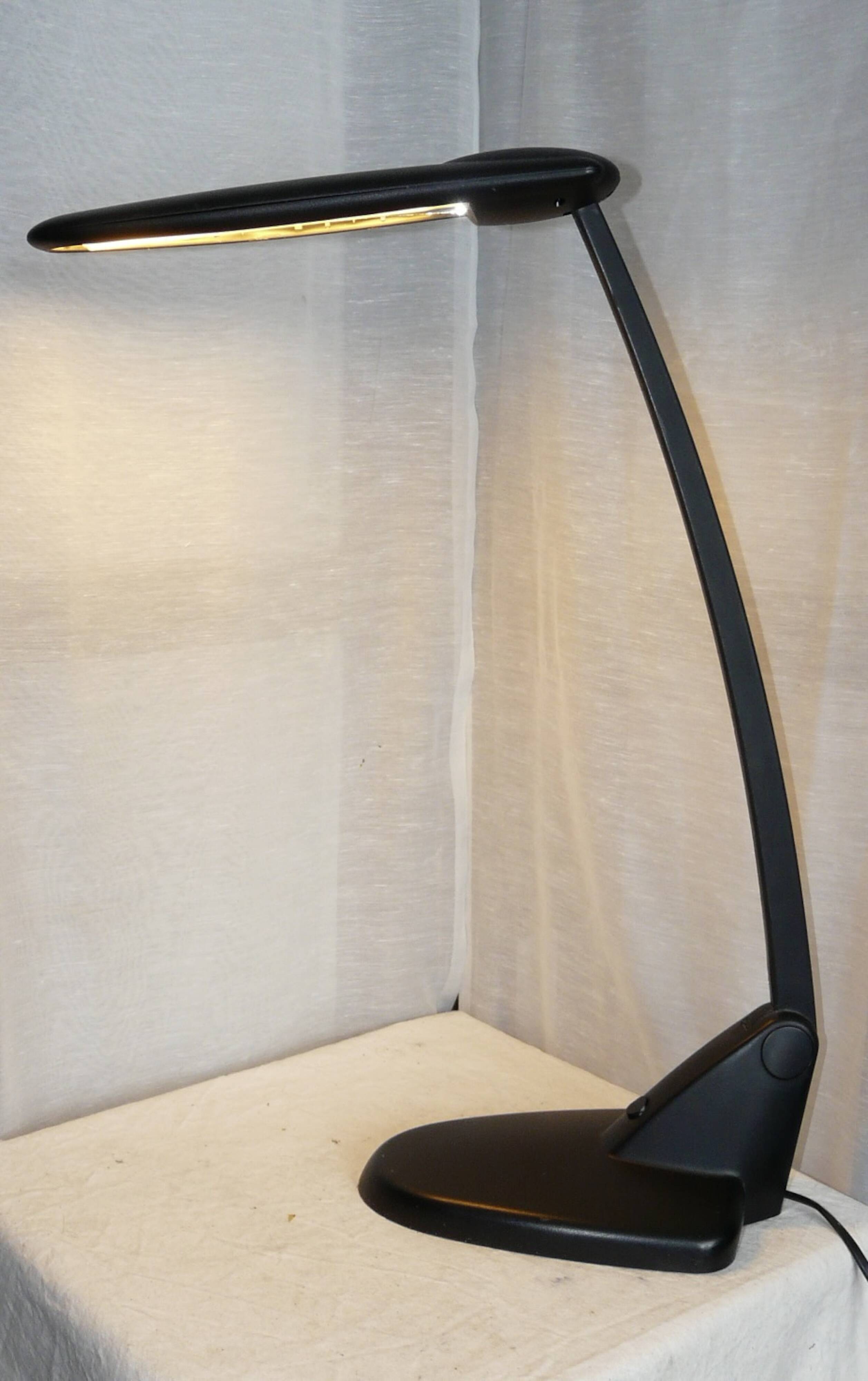 Lampe de bureau noire  Unilux Brio design 1980