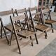 Lot de 6 chaises de cinéma pliante en teck