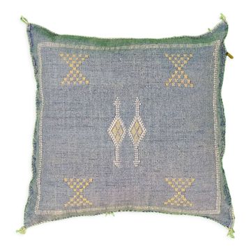 Berber cushion in blue denim.