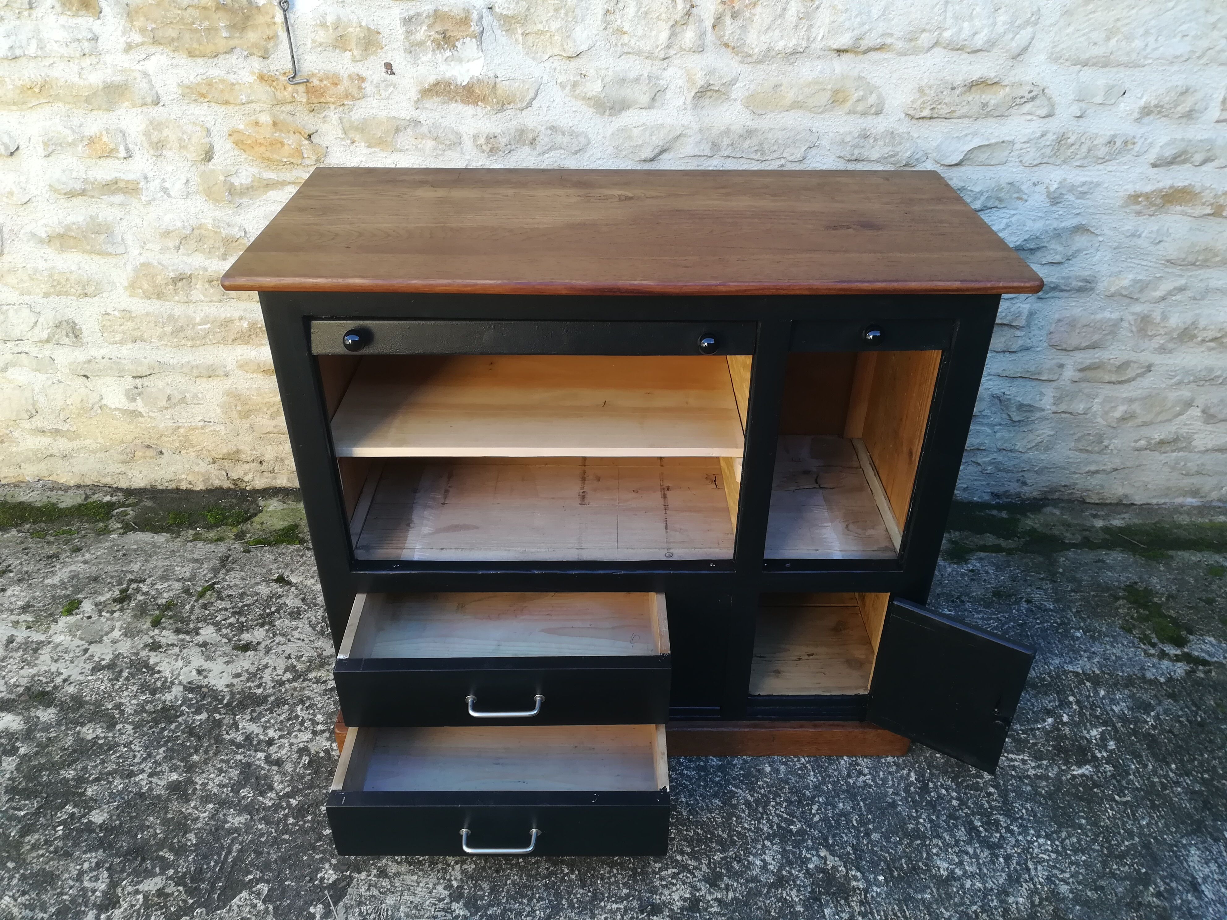 Meuble de métier en bois