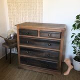 Solid pine chest of drawers