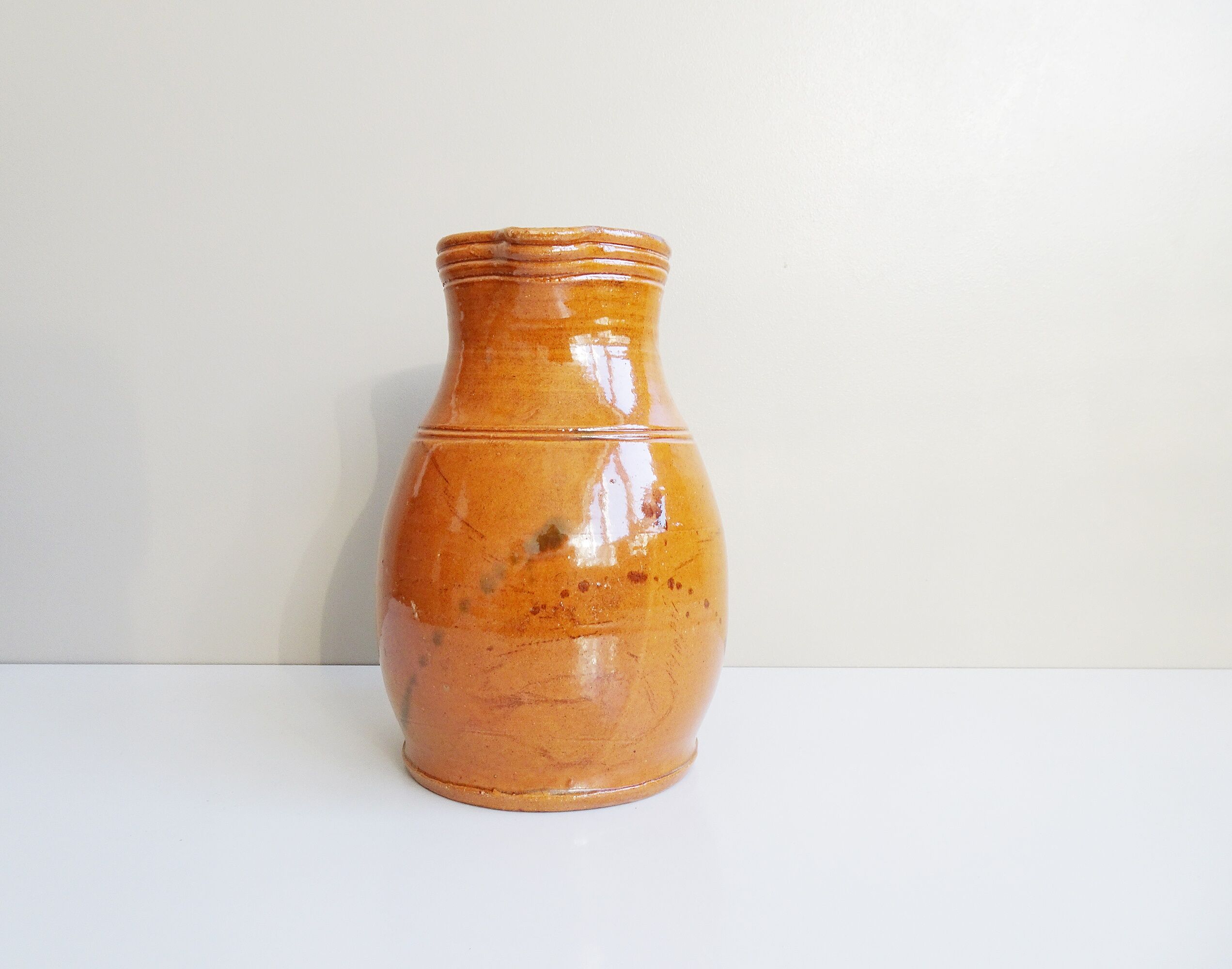 Handmade stoneware jug
