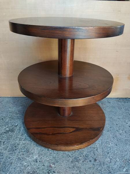 Table Gueridon art deco palissandre 3 niveaux