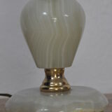 Lamp base in onyx and brass 60s