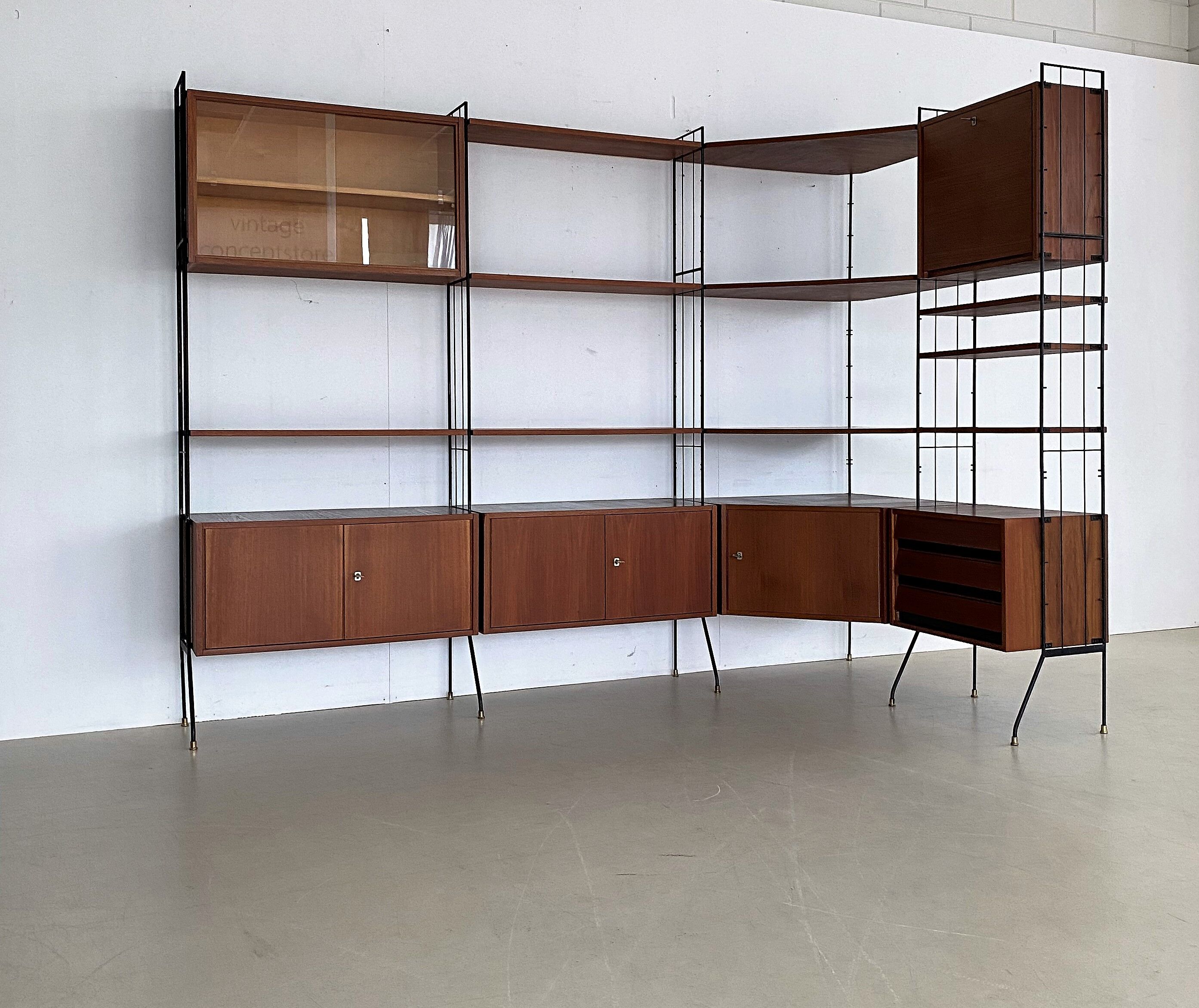 Vintage standing modular wall unit