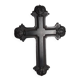 Croix murale bois noire