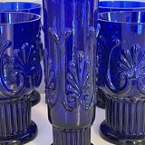 8 verres Pilgrim bleu cobalt