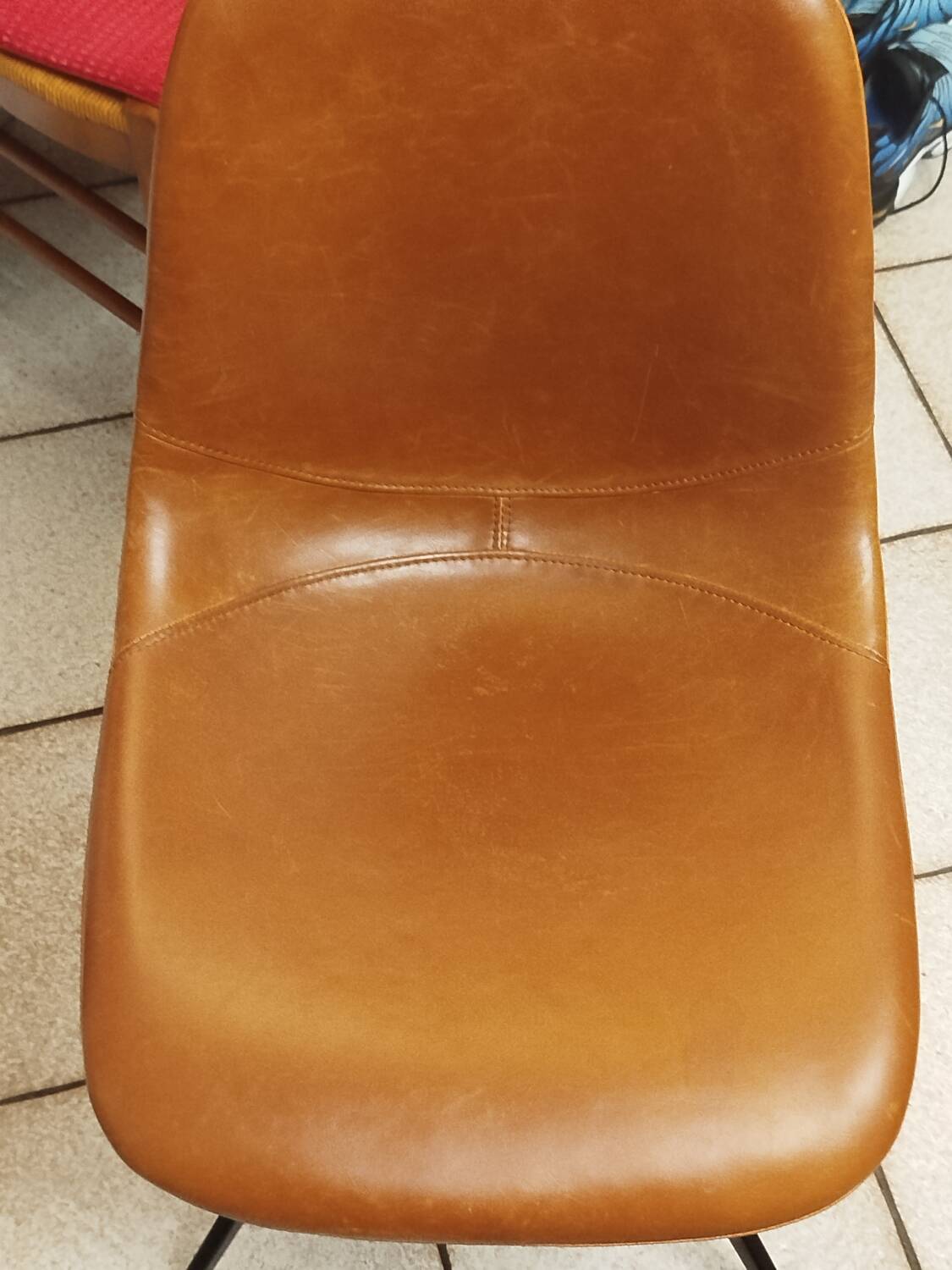 Set of 2 Vintage Faux Leather Chairs