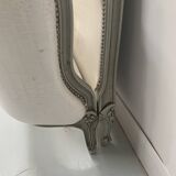 Lit corbeille de style Louis XV en hetre patiné XX siècle