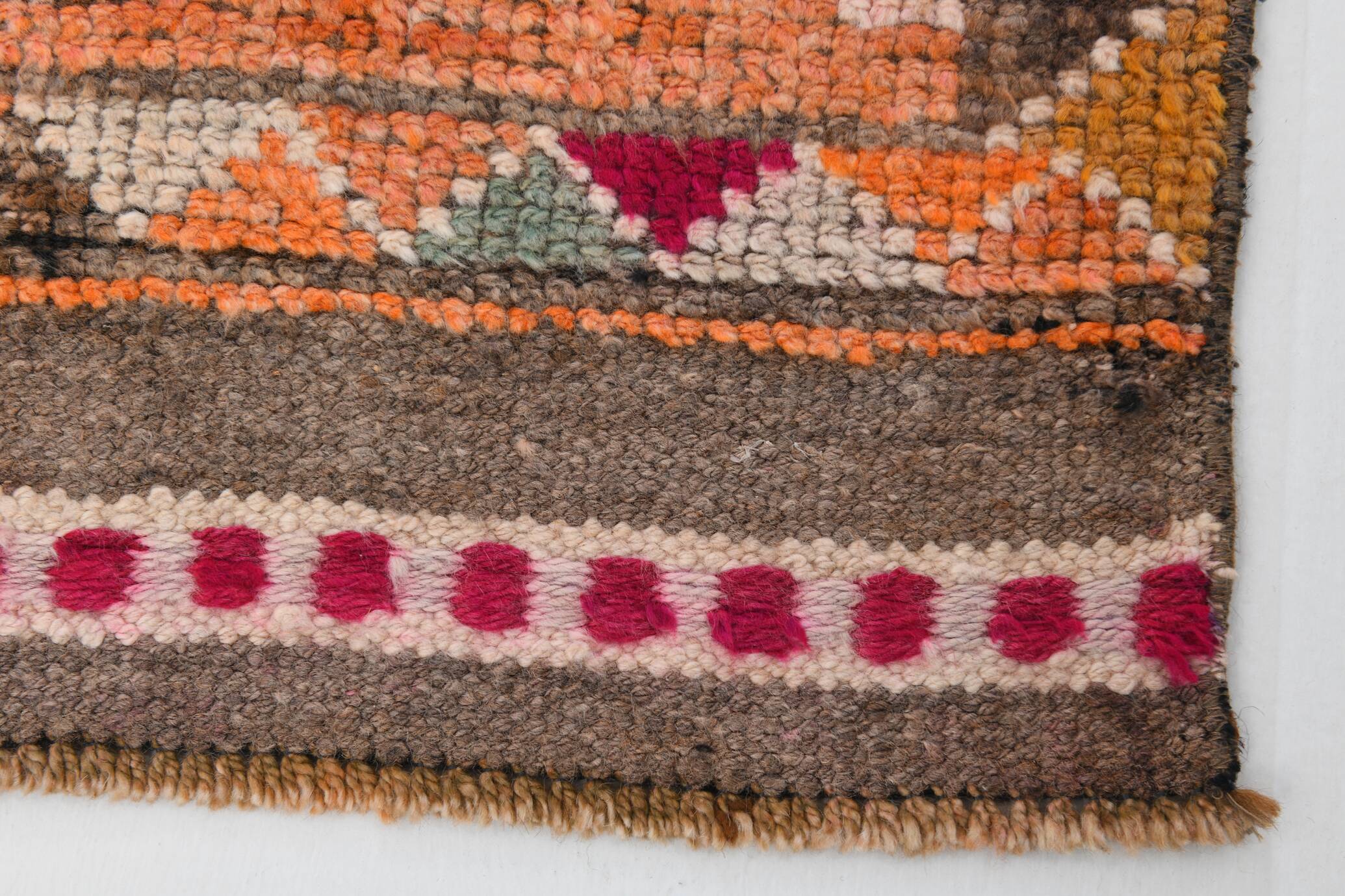 3x12 Pumpink Orange Oriental Turkish Runner Rug, 83x367Cm