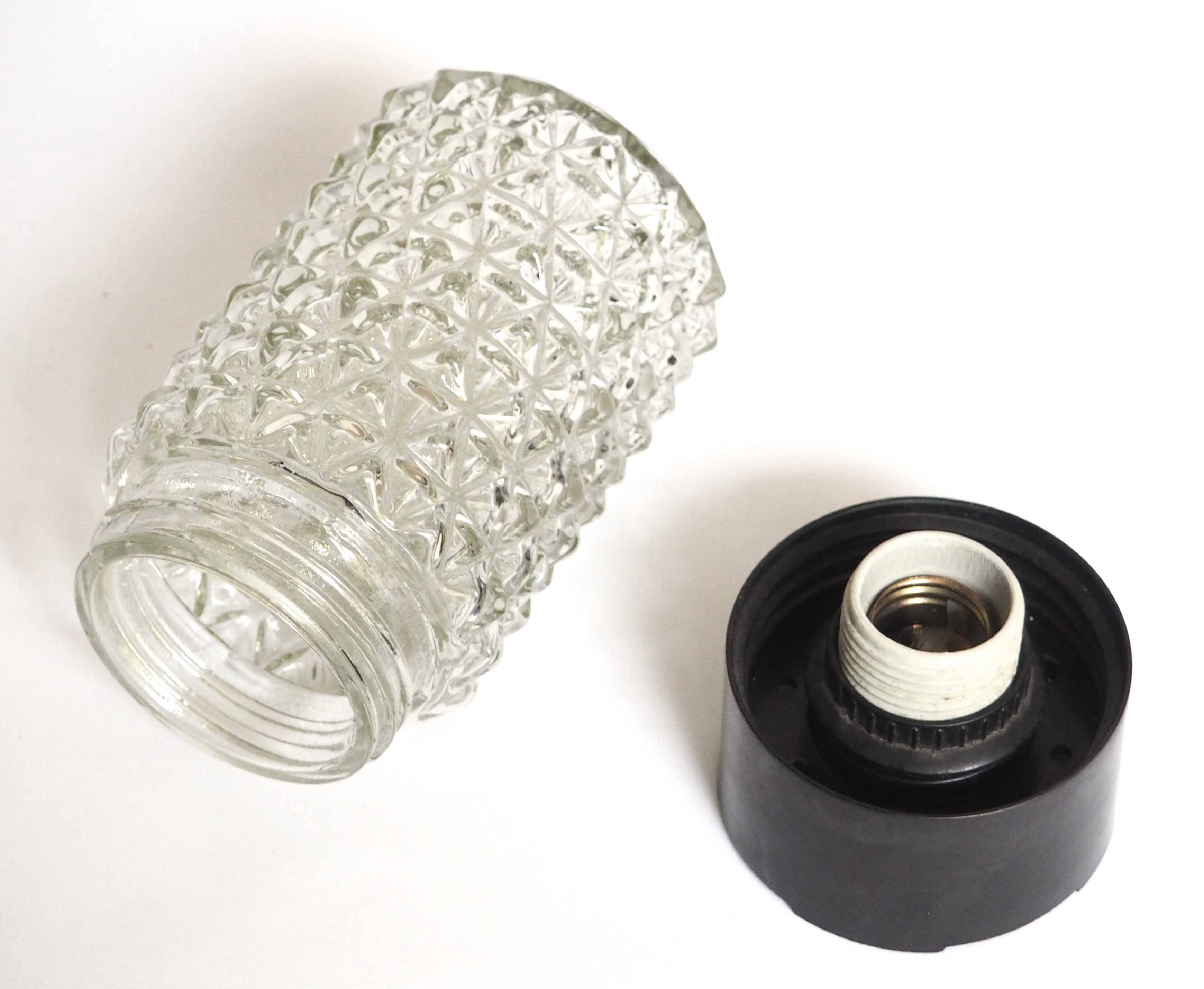 Molded glass cylinder ceiling light