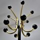 Bistro candracking bistro black metal and gold vintage wood balls