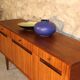 Teak and zebrano sideboard