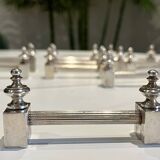 11 knife rests - Art Deco - Silver metal