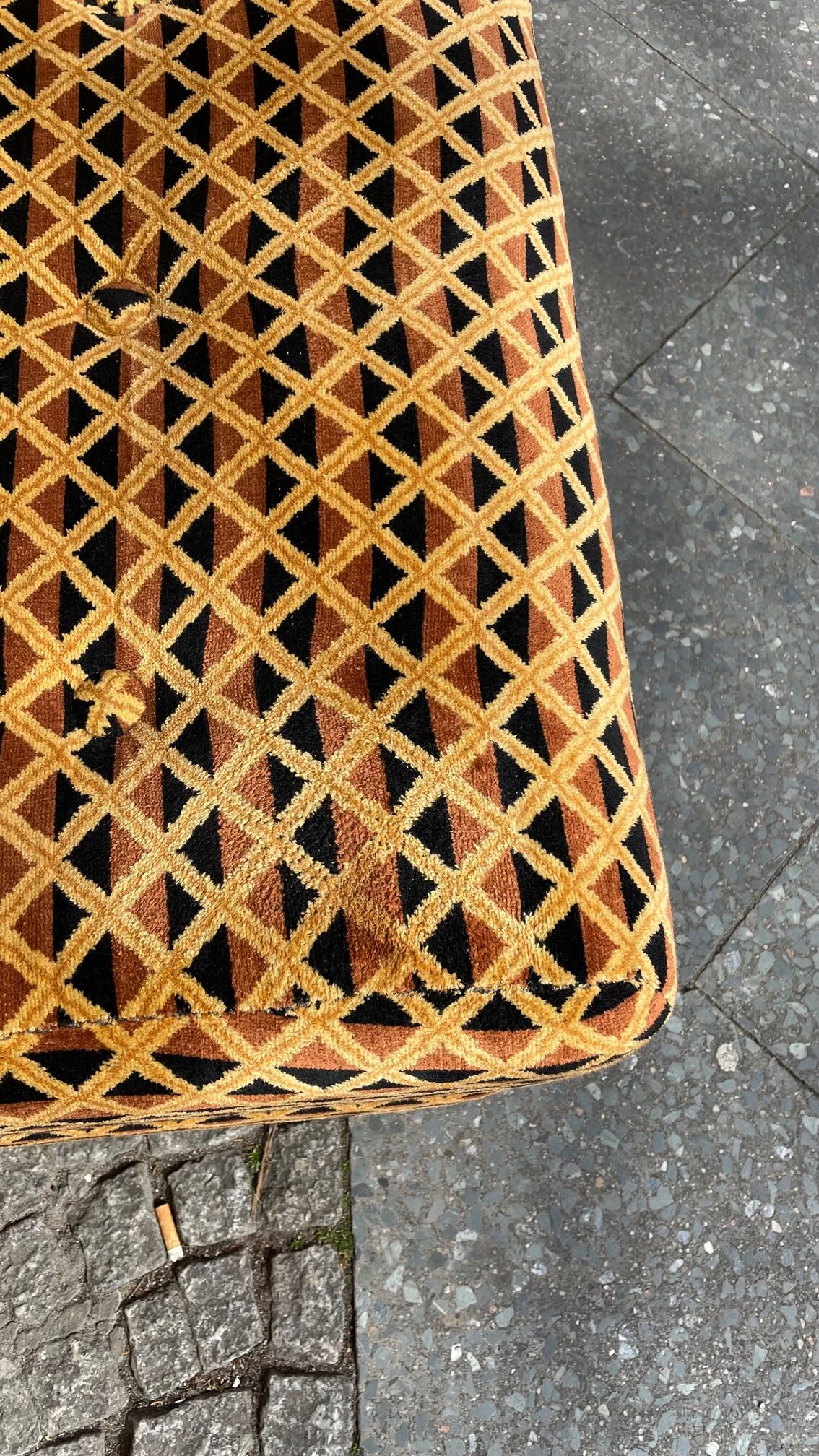 Sofa with 3 modules convertible into a bed of the 70s