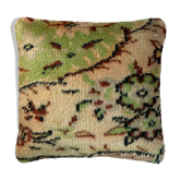 Housse de coussin nouée à la main turque vintage, 45 x 45 cm