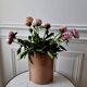 Ceramic and rattan vase 70s