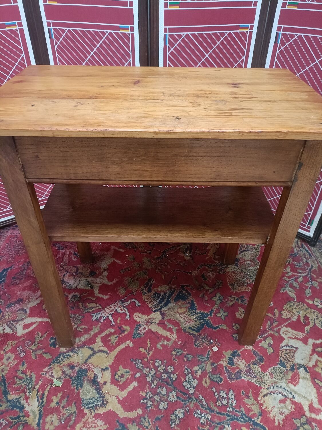 Vintage pine toilet table