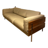 Beige leather canapé by Robin Day for Habitat