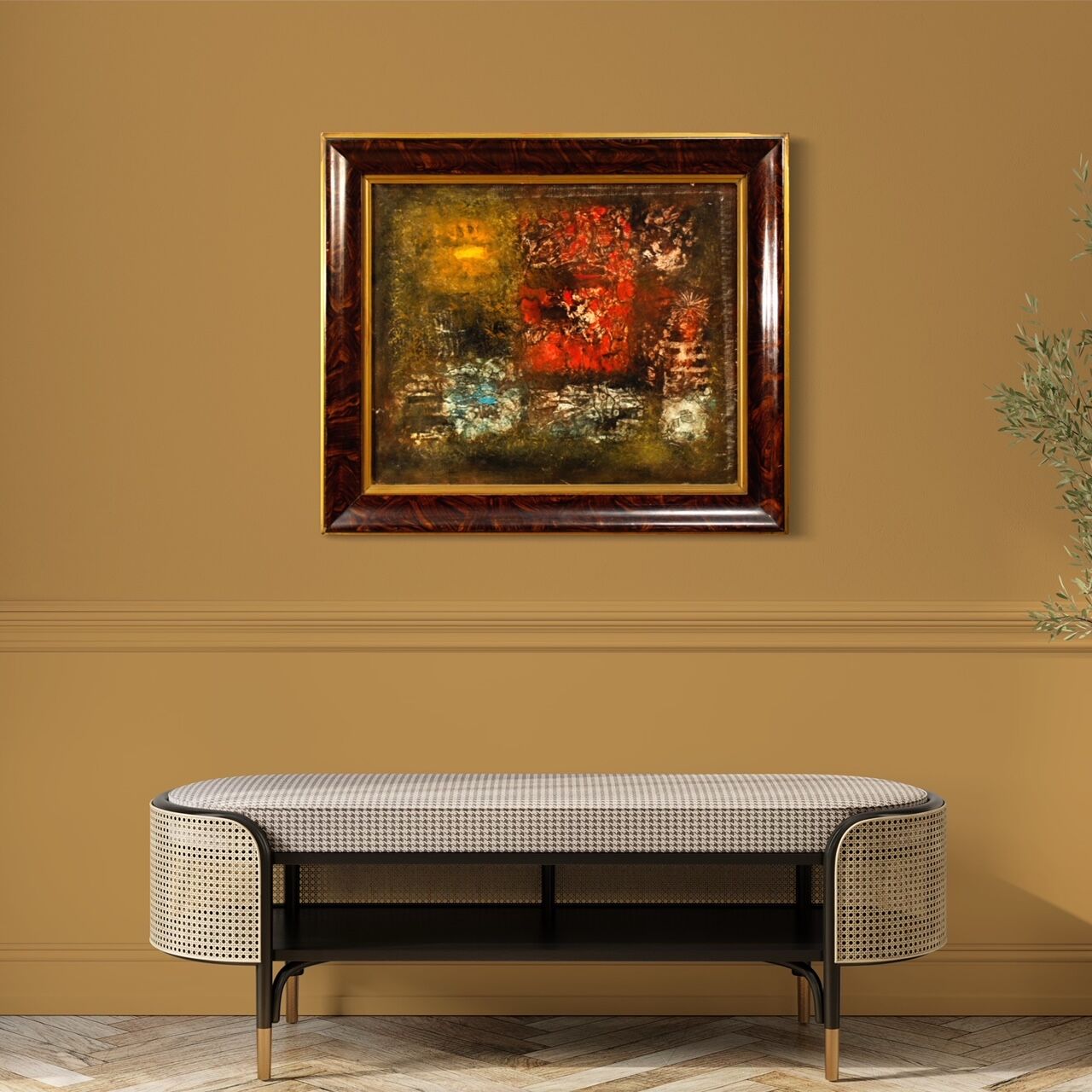 American abstract painting signed by Robert Jay Wolff 20th century