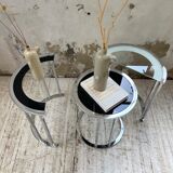 Trio of 70s chrome consoles