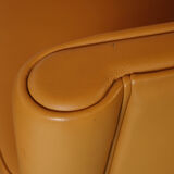 Pair of "Rich" leather armchairs by Antonio Citterio, Moroso edition, 1989