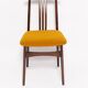 Beech chair with ochre boucle upholstery in mid-century style, Mr. Zielinski, Europe, 1960s.
