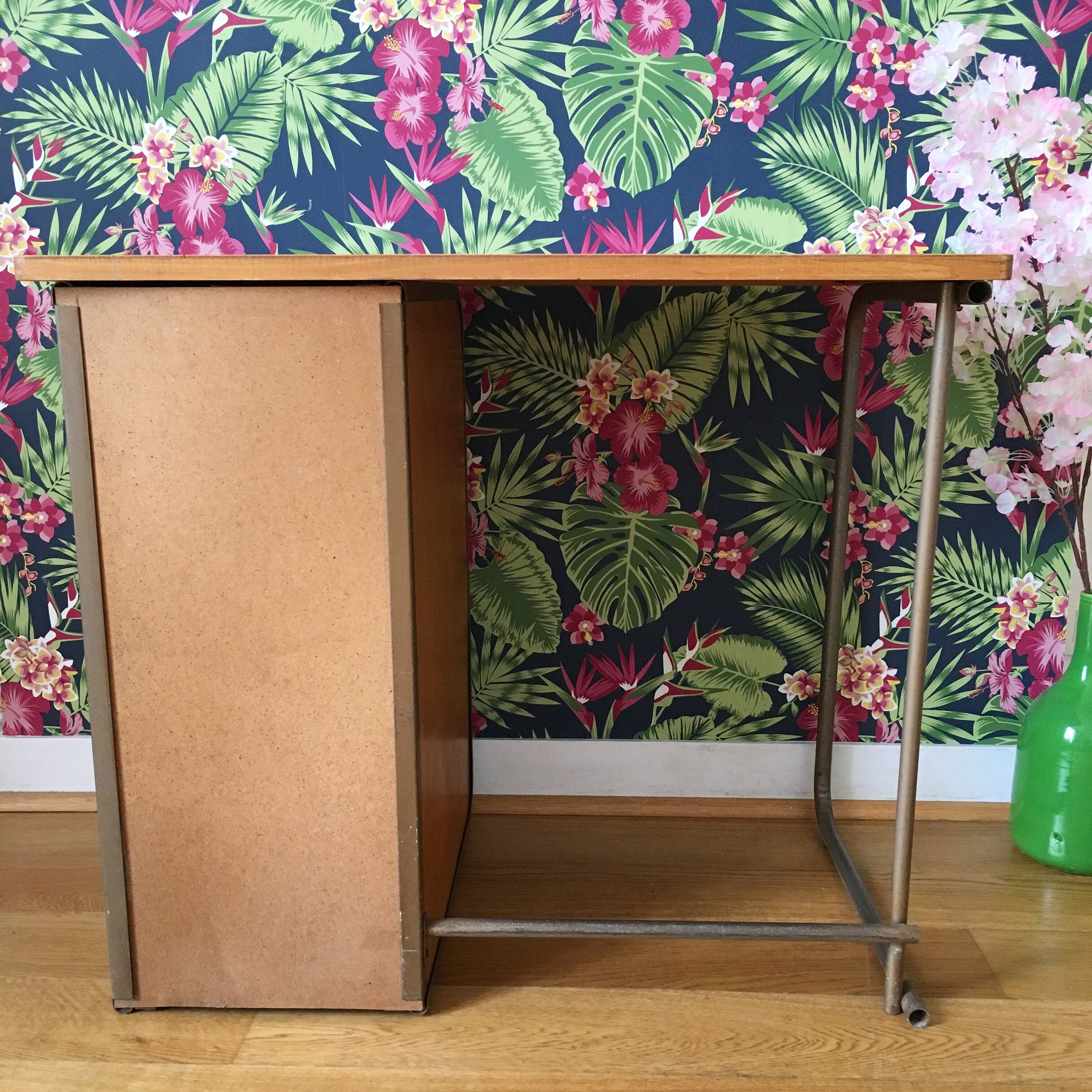 Office in wood and metal vintage