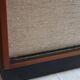 Teak enfilade, sliding canvas doors, 1960s.