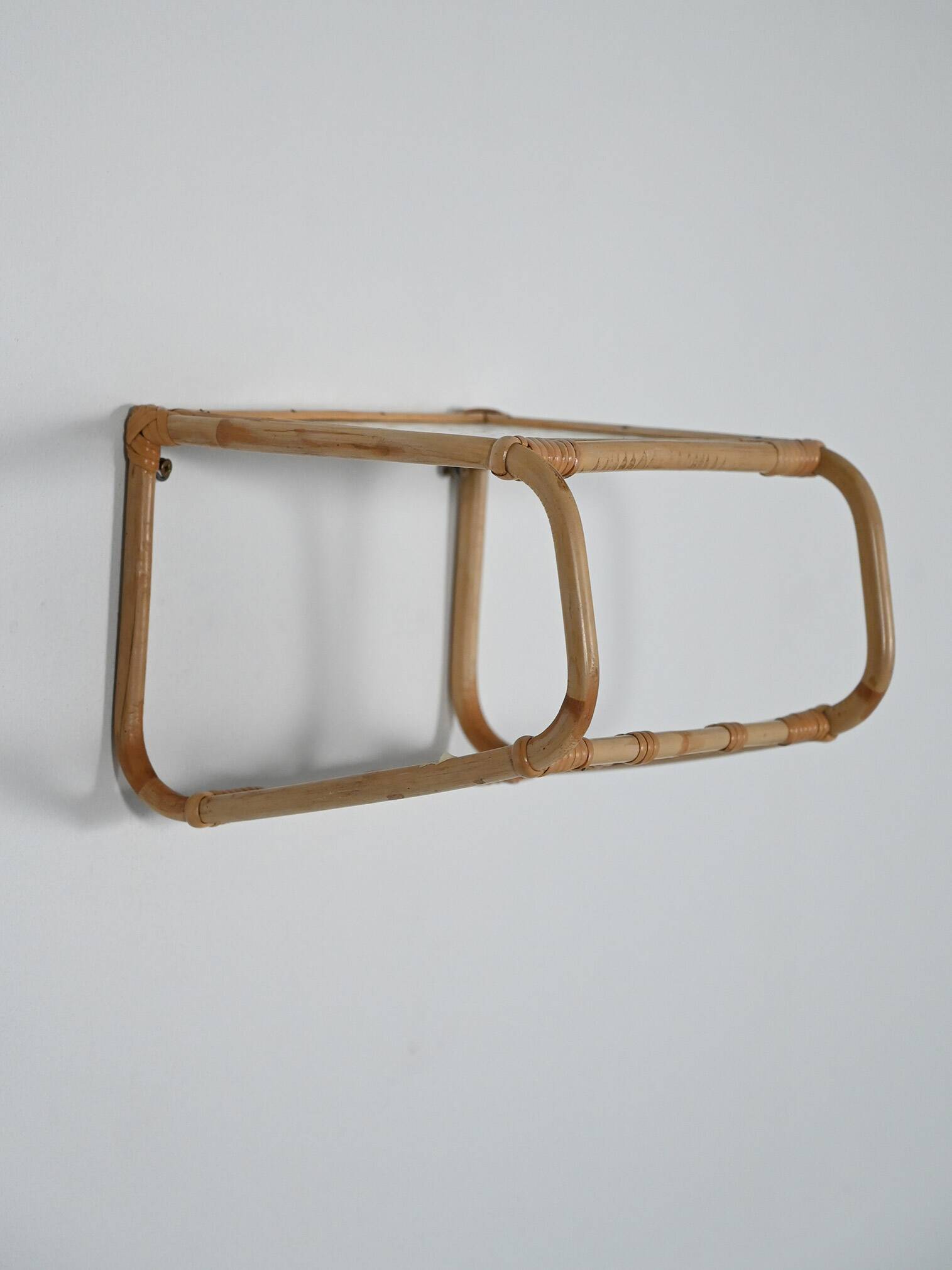 Wall-Mounted Bamboo Nightstand, 1960s