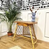 Vintage rattan table, desk