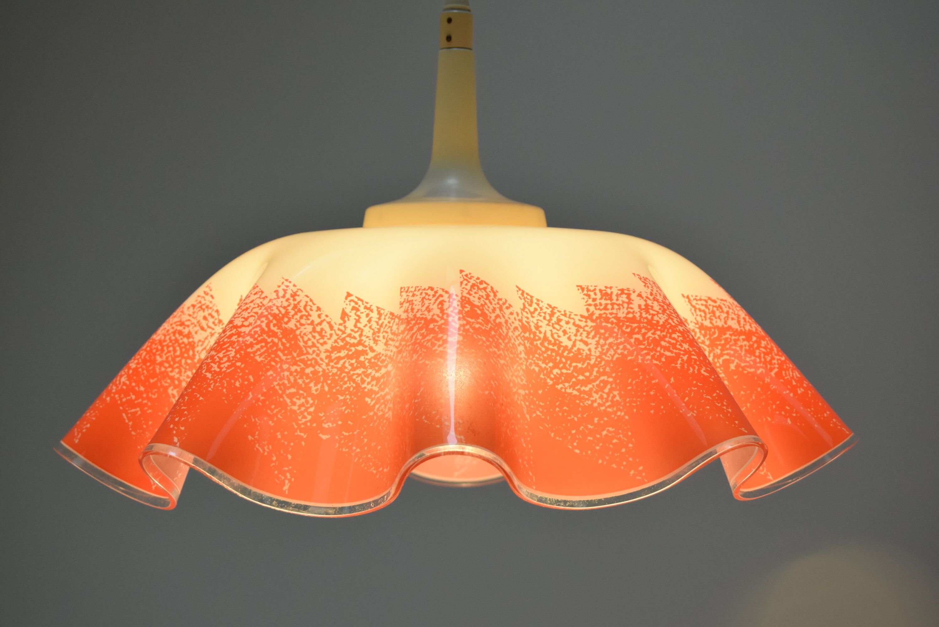 Mid-century Glass Pendant,1980