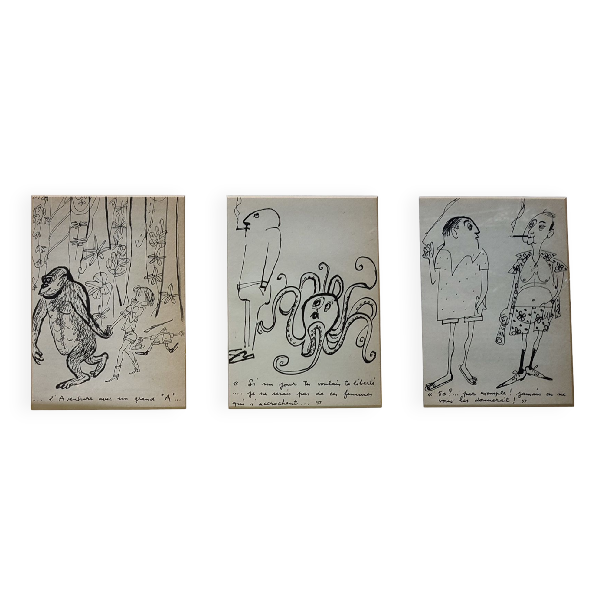 Illustrations daninos triptych " adventure, possession, ..."