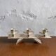 Silver-plated modernist triple candle holder 1960s