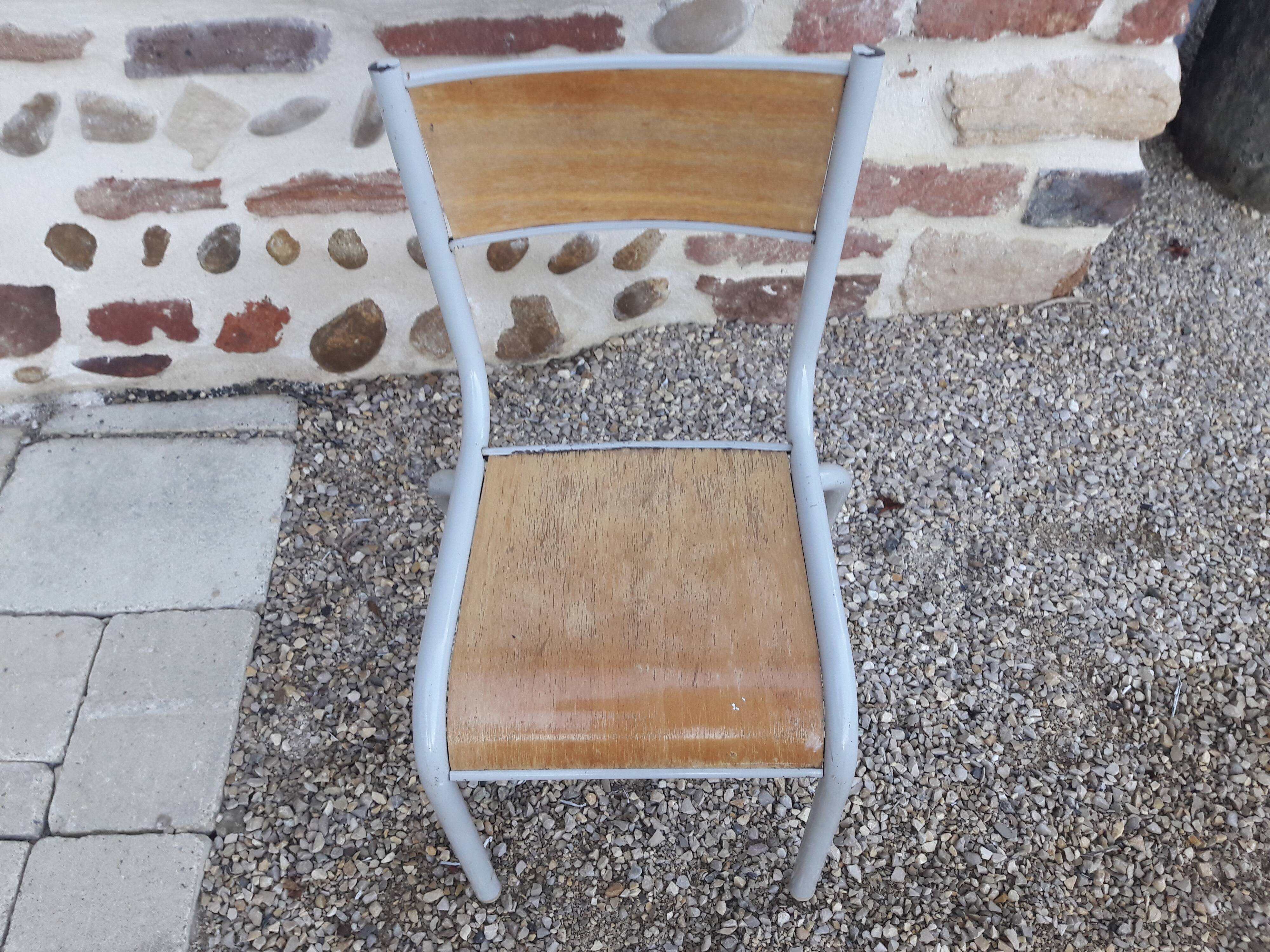 Formica school desk with chair
