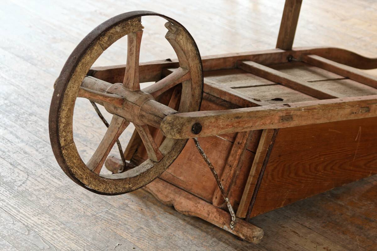 Antique wheelbarrow for children