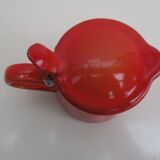 Enamelled sheet metal pot with vintage lid