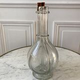 Liquor decanter with molded glass compartments early XXth