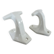 Pair of coat hooks, coat rack, in white porcelain, art deco 30s 40s