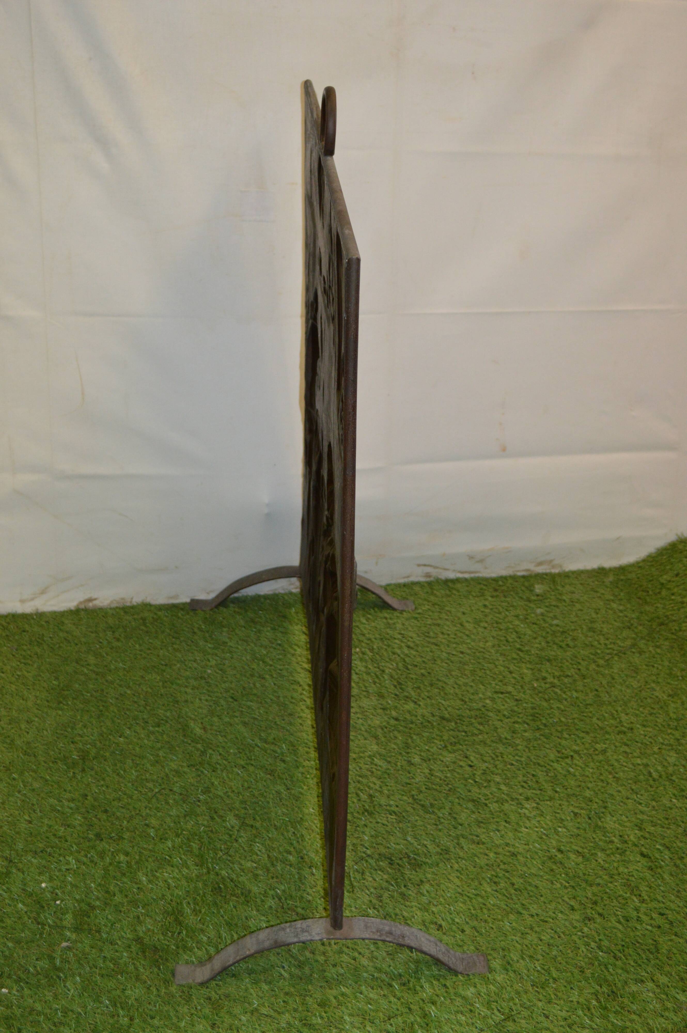 Brass fireplace firewall