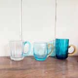Set of 3 old miniature glasses