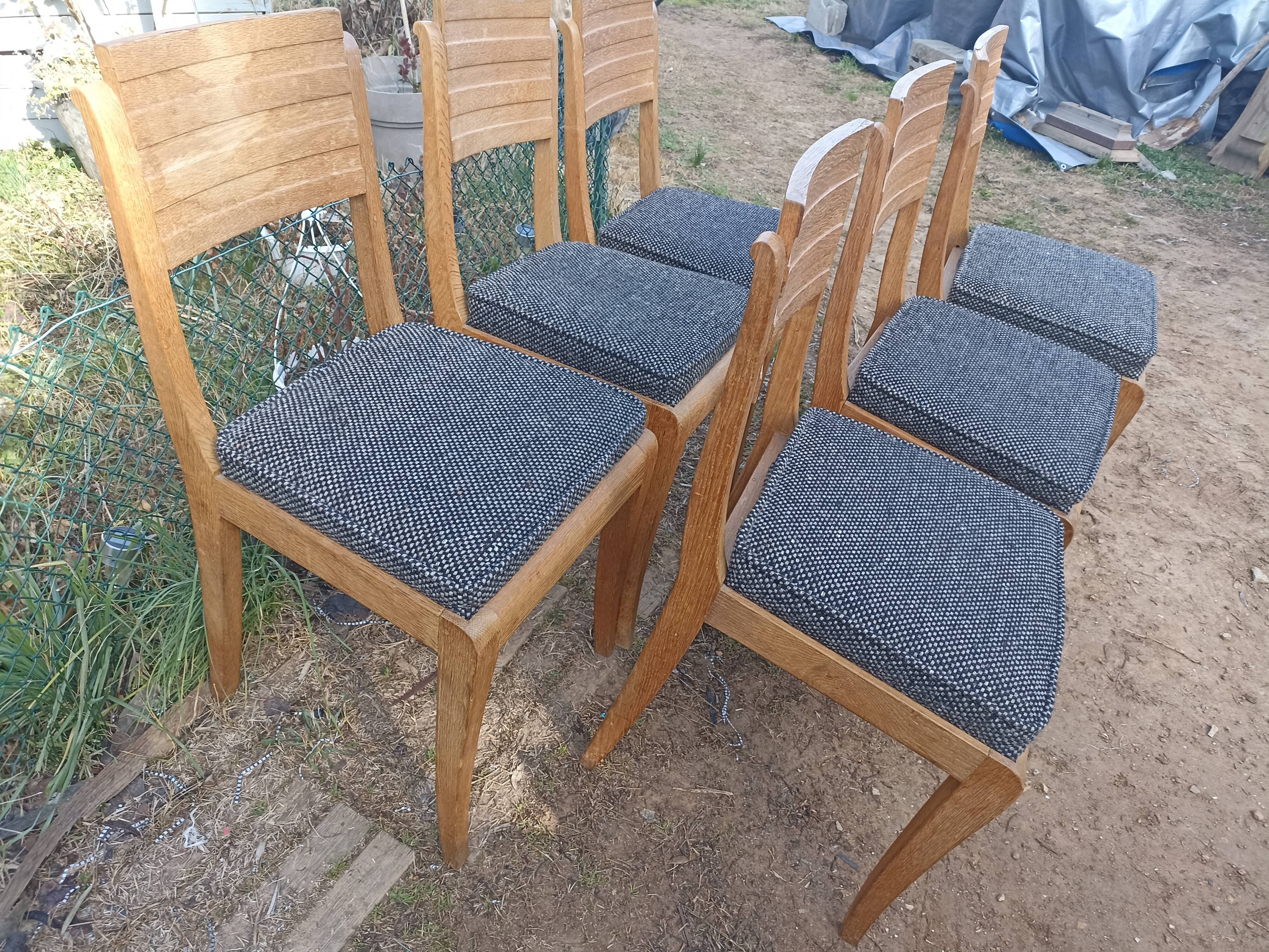 Table and chairs art deco Gaston Poisson