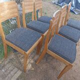 Table and chairs art deco Gaston Poisson