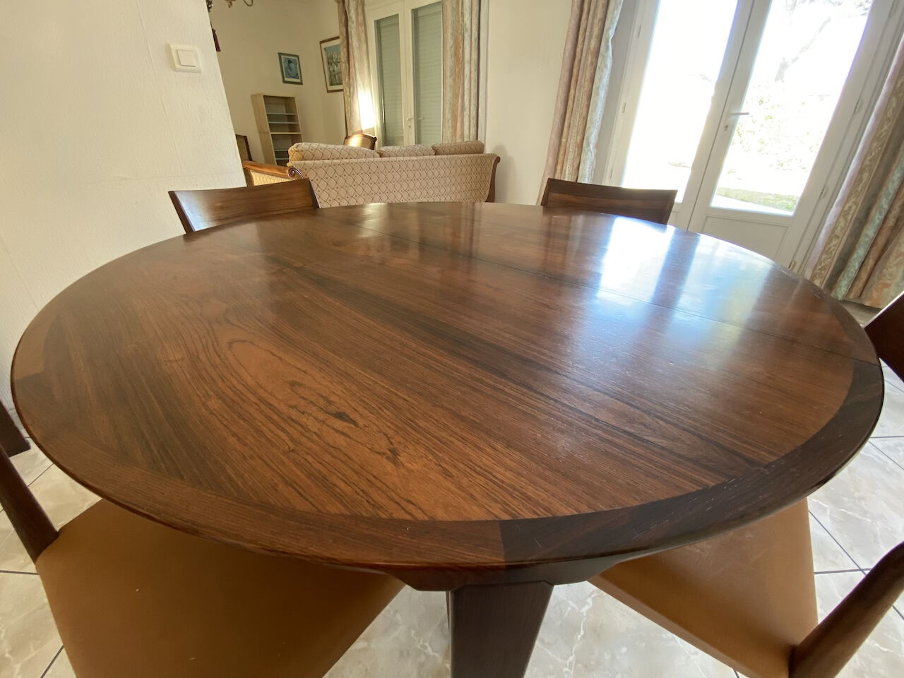 Mle 38 rio rosewood dining table by Henry Rosengren Hansen and 6 matching chairs