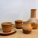 Sarreguemines cups and vase, Chaumière model
