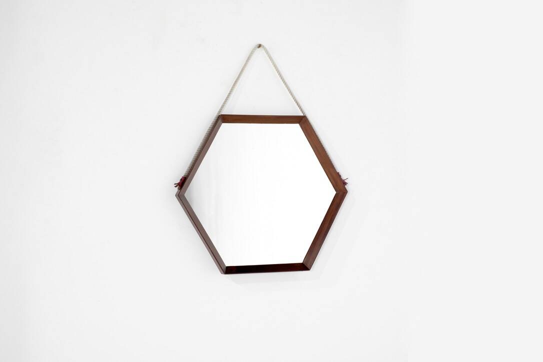 Miroir en bois, Italie années 1960